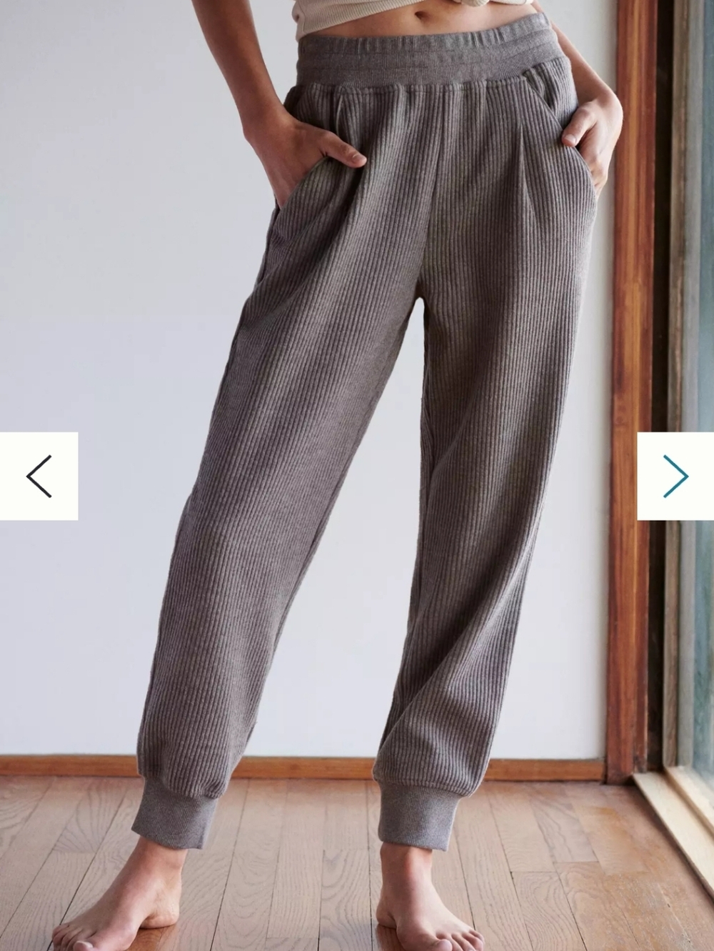 VARLEY Chaucer Pant Ribbed Jogger in Mink Marl Small - Picture 2 of 8
